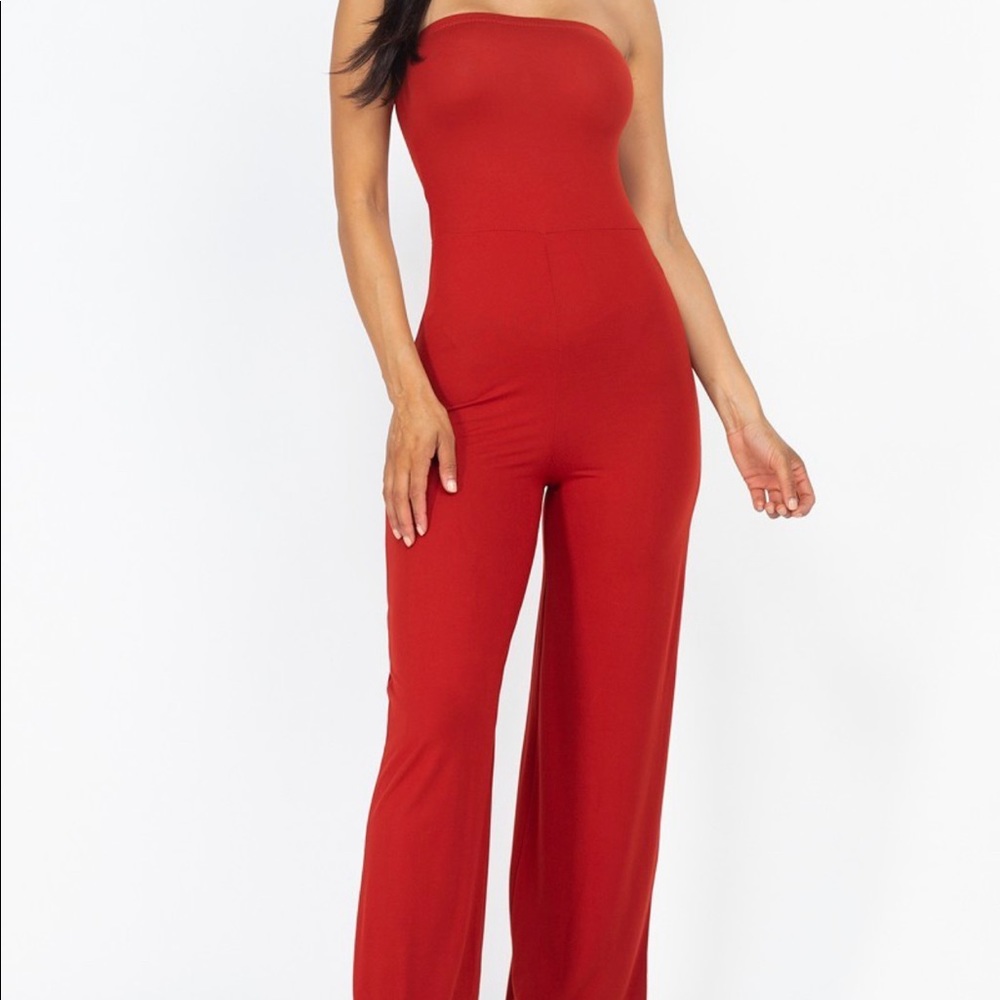 Red Tube Jumpsuit